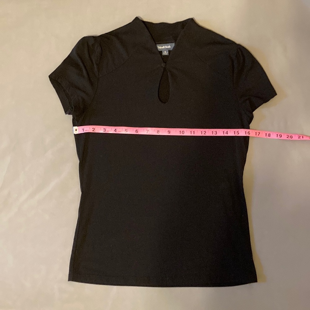 ModCloth High Society Style Knit Top Black Size Small